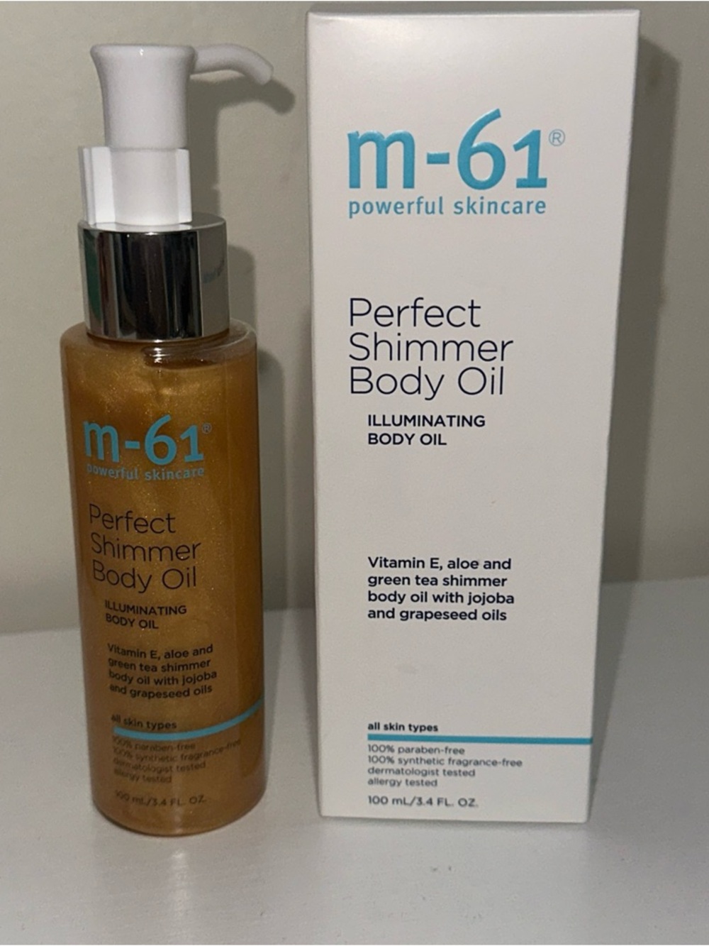 m-61 Perfect Shimmer Body Oil — Illuminating Gold Body Oil
